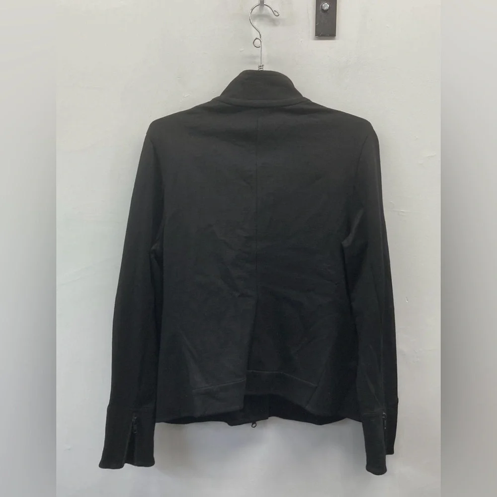 Eileen Fisher Petite Moto Jacket PL NWT Black Minimalist Capsule Workwear - Picture 8 of 9